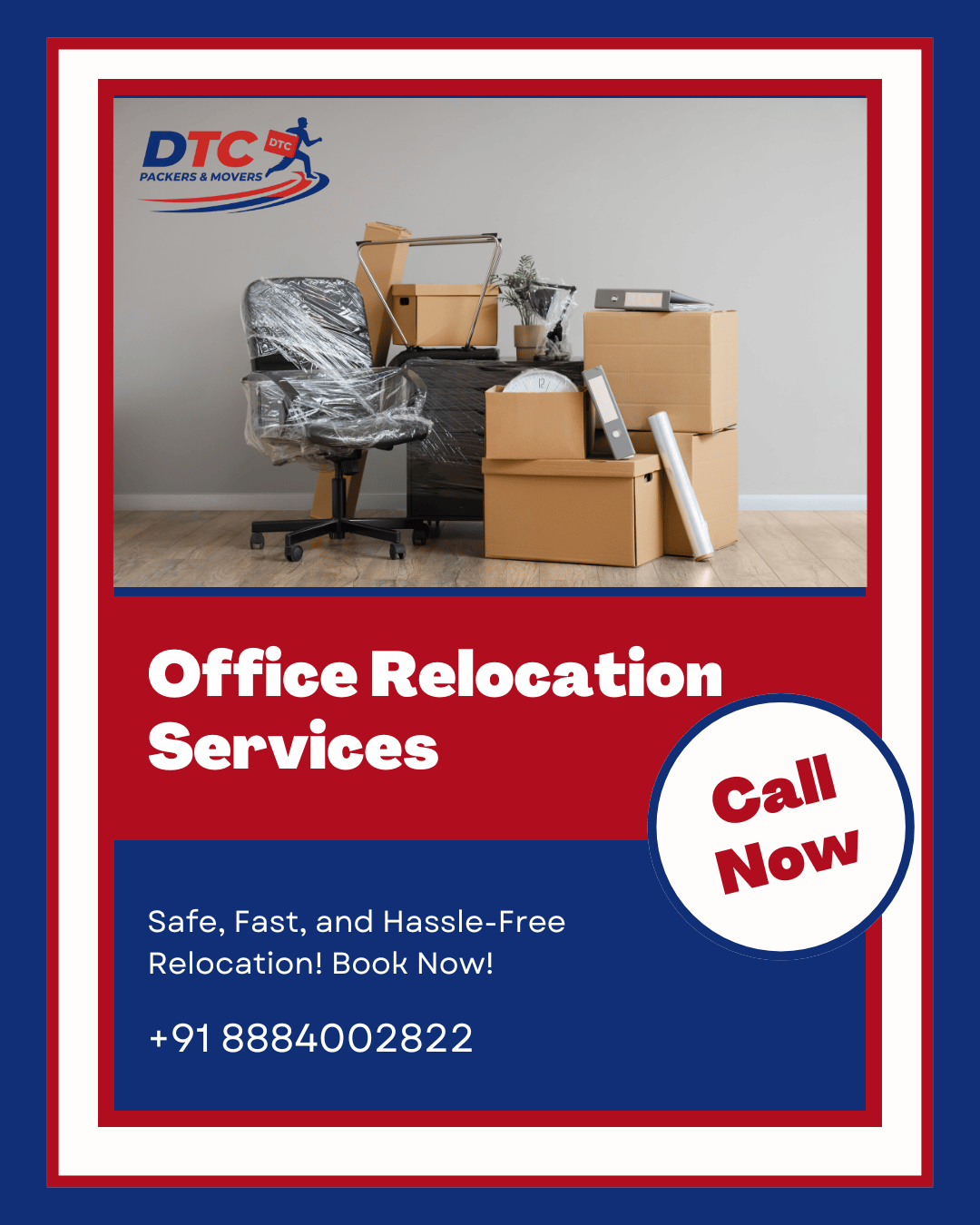Office relocation services by DTC Packers and Movers in Gurugram