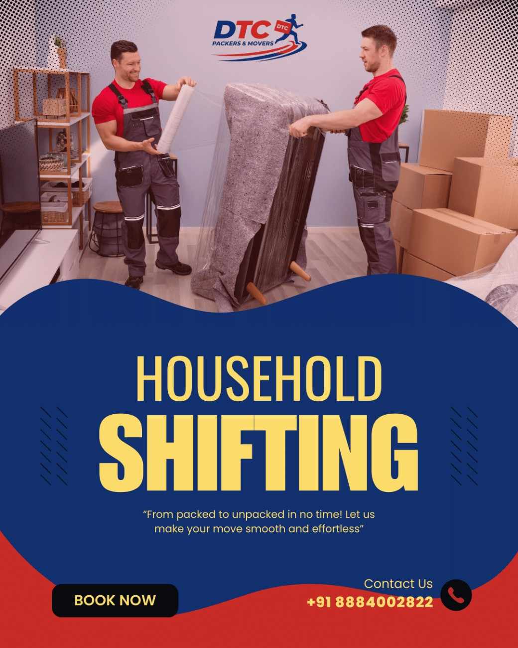 Professional Packers and Movers in Gurugram handling household shifting safely
