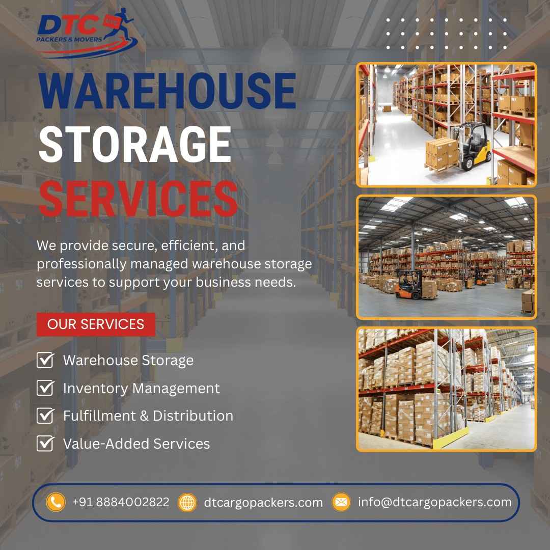Secure warehouse and storage services in Gurugram by DTC Packers and Movers